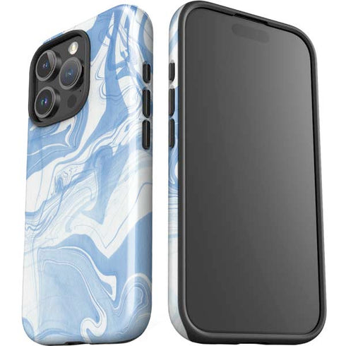 Blue Marbling iPhone 16 Pro Impact Case